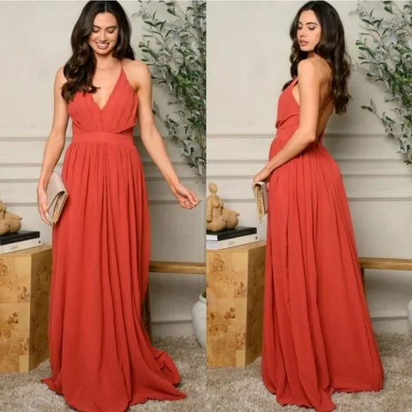 SOLD OUT 63551 Chiffon Maxi Dress - Picture 3 of 3